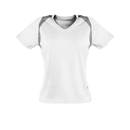 Oddychający damski T-shirt do biegania biała S
